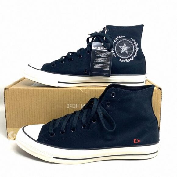 Converse Chuck Taylor Sneakers Hi Casual Black Shoes 152620C-BKW Custom Men For - Picture 10 of 13